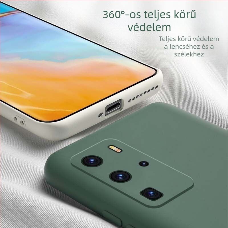 Huawei P40 Pro tok – folyadékszilikon, minimalista dizájn, magas minőség, uniszex, Insta stílus