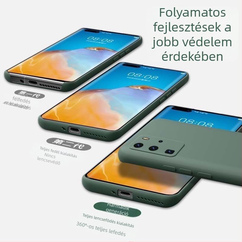Huawei P40 Pro tok – folyadékszilikon, minimalista dizájn, magas minőség, uniszex, Insta stílus