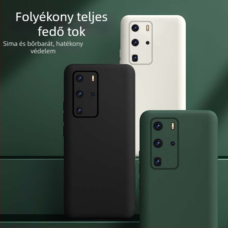 Huawei P40 Pro tok – folyadékszilikon, minimalista dizájn, magas minőség, uniszex, Insta stílus