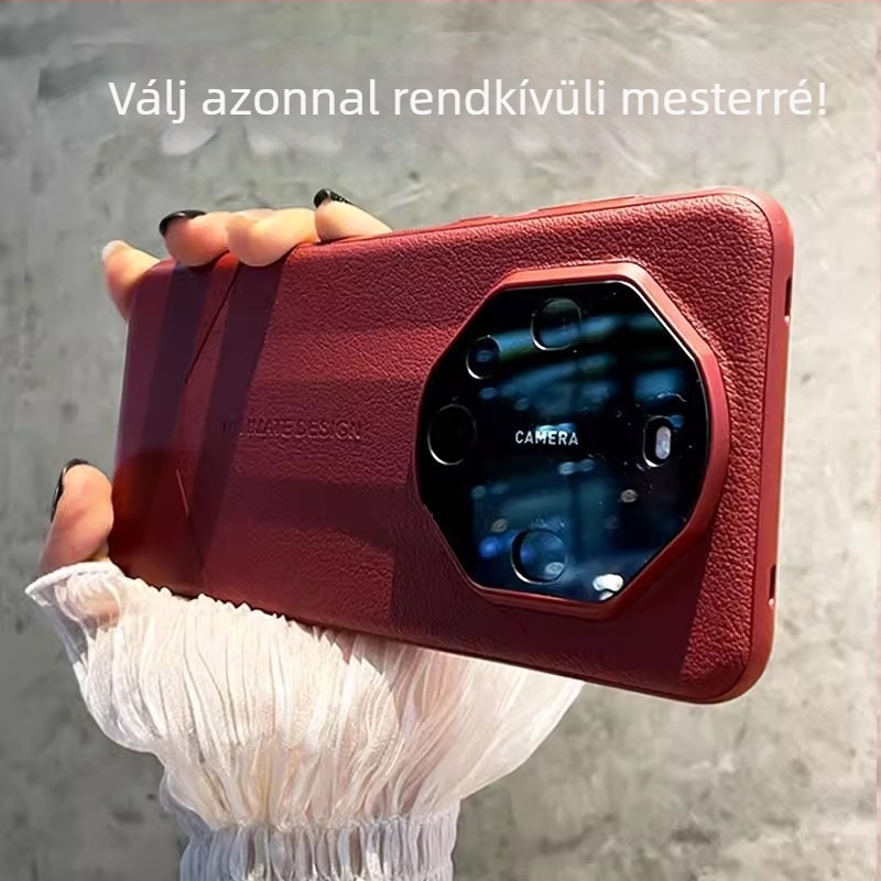 Lychee mintázatú műbőr tokk Huawei Mate80 Pro+-hoz; azonnal átalakul Mate60 védőtokká.