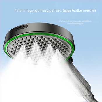 Hőmérséklet-szabályozható ambient fényű zuhanyfej kézi szórófejjel – magas nyomású, multifunkciós zuhany