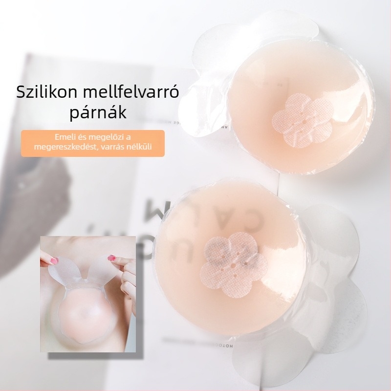 Macskaféj formájú szilikon melltapasz, láthatatlan, varrat nélküli, a mellek emelésére és a mellbimbók védelmére