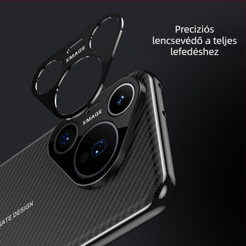 Huawei P70 Pro tok szénszálas mintázatú PU bőrrel, teljes védelem, Pura 70 Pro+
