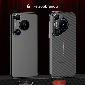 Huawei P70 Pro tok szénszálas mintázatú PU bőrrel, teljes védelem, Pura 70 Pro+