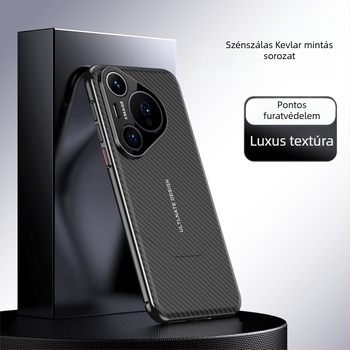 Huawei P70 Pro tok szénszálas mintázatú PU bőrrel, teljes védelem, Pura 70 Pro+