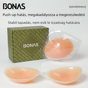 Bonas szilikon melltapasz kicsi mellre – láthatatlan melltartó esküvői ruhához, felhúzás és formázás, vékony modell