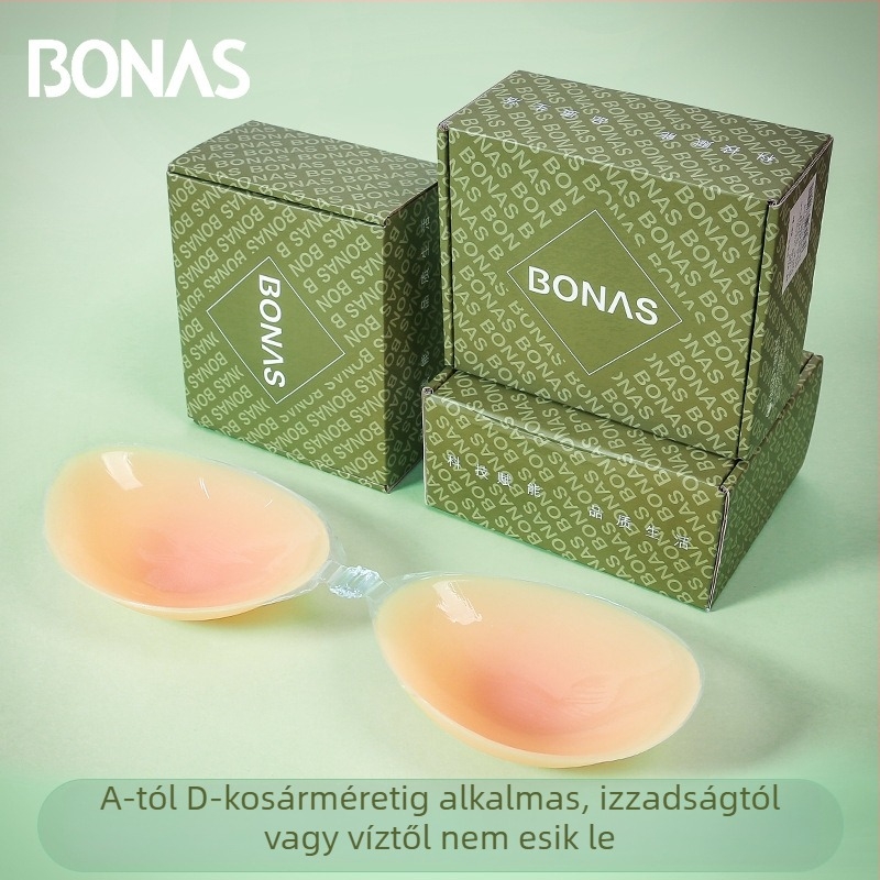 Bonas szilikon melltapasz kicsi mellre – láthatatlan melltartó esküvői ruhához, felhúzás és formázás, vékony modell