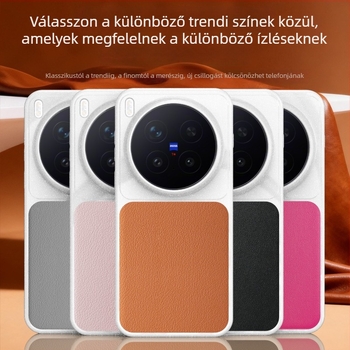Vivo X300Pro TPU tok bőr textúrával, ütésálló védelem, minimalist stílus, uniszex