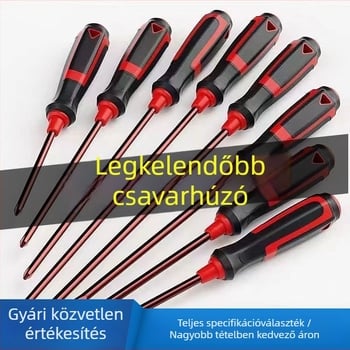 Phillips csavarhúzó készlet S2 ötvözetű acélból, mágneses és szigetelt, műanyag nyéllel, méretek 4 hüvelyk, 5 hüvelyk, 6 hüvelyk és 8 hüvelyk