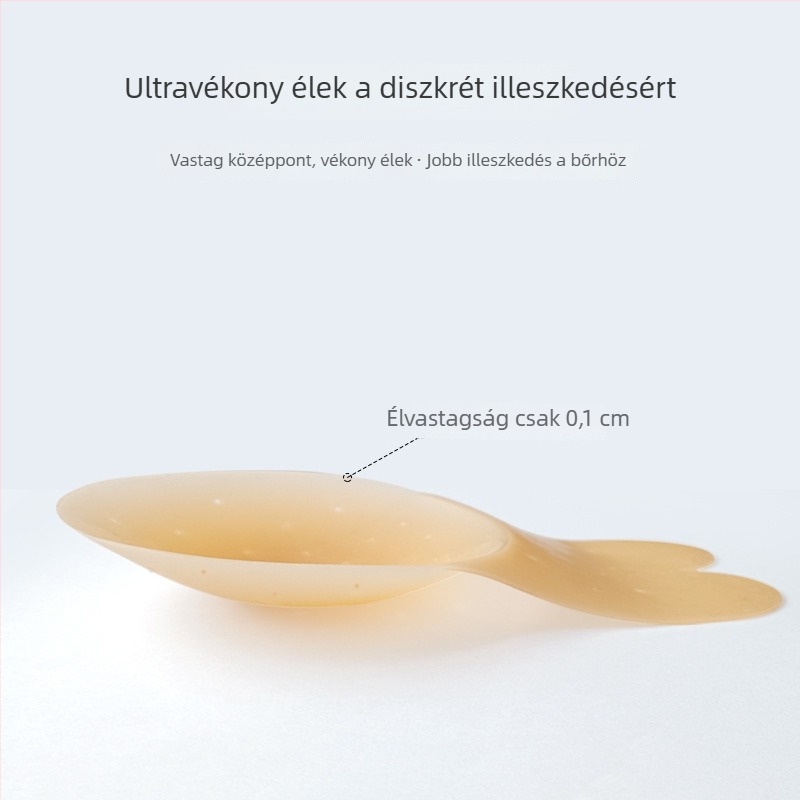 Szilikonból készült, légáteresztő mellbimbóvédők és emelő párnák, láthatatlan melltartó