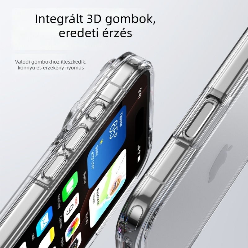 HD átlátszó 2-in-1 TPU+PC ütésálló védőtok iPhone 17 Pro Max, iPhone 17 Pro, iPhone 17 és iPhone 17 Air számára