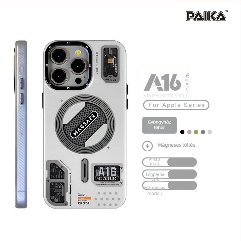 Mágneses matt teljes védőtok iPhone 16 Pro Max számára - kemény tokkal, ütésálló, ujjlenyomat-mentes, testre szabható, minimalist stílus