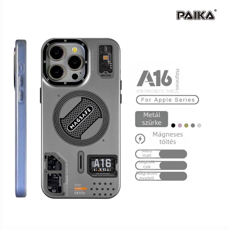Mágneses matt teljes védőtok iPhone 16 Pro Max számára - kemény tokkal, ütésálló, ujjlenyomat-mentes, testre szabható, minimalist stílus