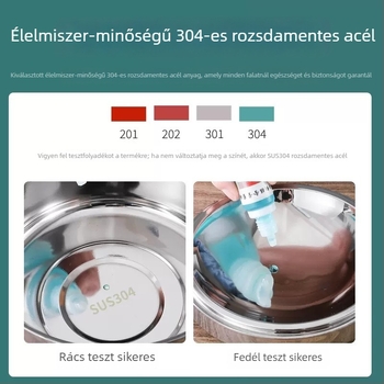 Zhenmei 304 rozsdamentes acél, kettős falú szigetelt ebédes doboz, nagy kapacitású, hordozható, többszintes ételrekeszekkel
