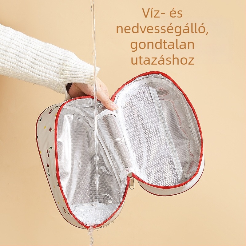Hőszigetelt ebédtáska, nagy kapacitású, vastag kivitelű, hordozható kézitáska munka és iskola számára