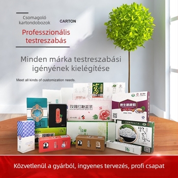 Személyre szabott kozmetikai csomagoló doboz, nyitható-fedél, fehér karton, hullámkarton, ajándékdoboz