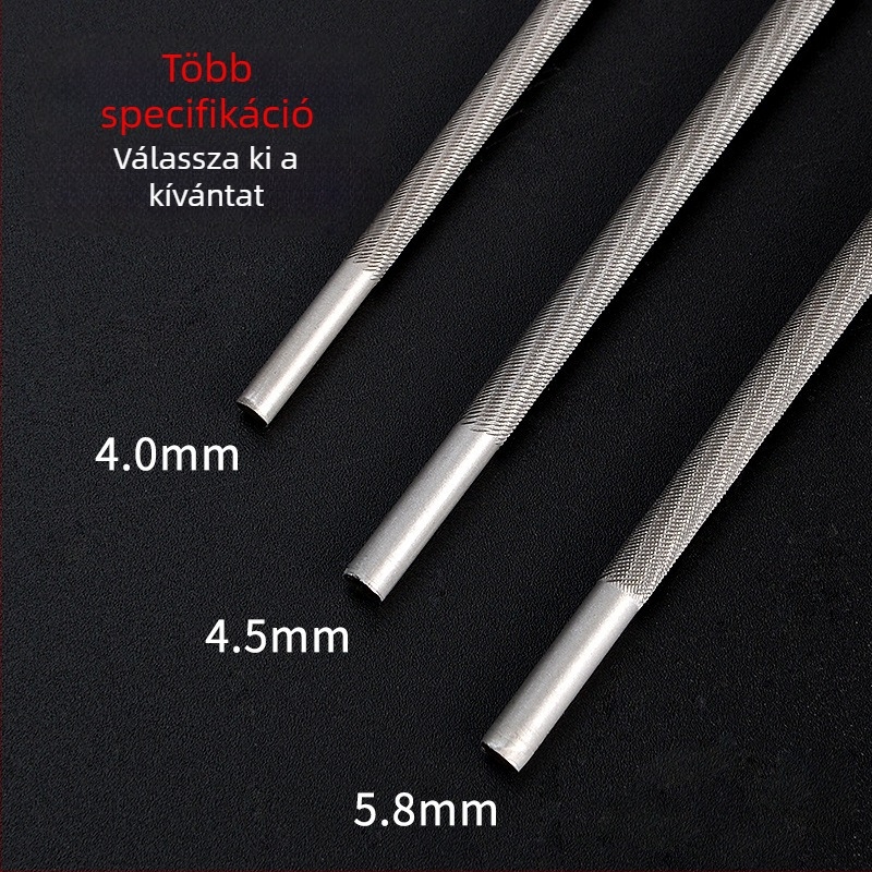 Láncfűrészlánc‑reszelő és körreszelő készlet, körreszelő benzines/elektrikus láncfűrészhez, 4,8 mm és 5,5 mm