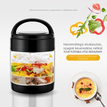 1,8 L-es rozsdamentes acélból készült szigetelt ebédes doboz, többszintes bento doboz, kézzel készített, hordozható otthonra és az irodába