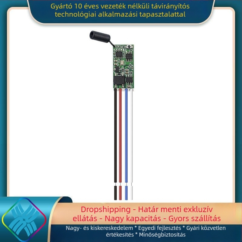 Core rice Vezeték nélküli távirányítós kapcsoló modul autóhoz – DC 3.7V, 5V, 9V, 12V és 24V, egycsatornás mini LED kapcsoló