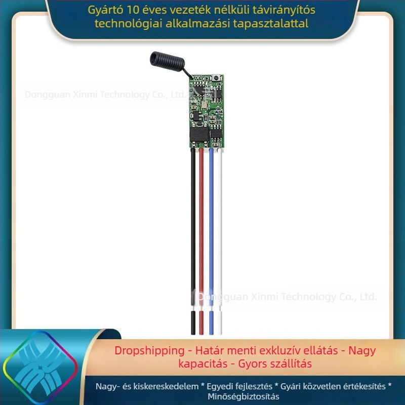 Core rice Vezeték nélküli távirányítós kapcsoló modul autóhoz – DC 3.7V, 5V, 9V, 12V és 24V, egycsatornás mini LED kapcsoló