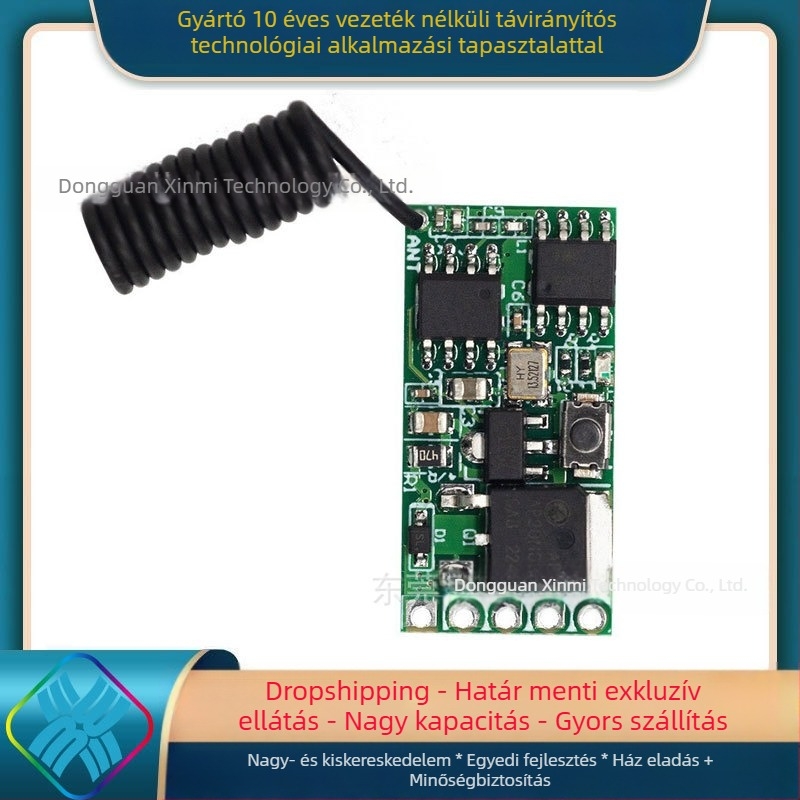 Core rice Vezeték nélküli távirányítós kapcsoló modul autóhoz – DC 3.7V, 5V, 9V, 12V és 24V, egycsatornás mini LED kapcsoló