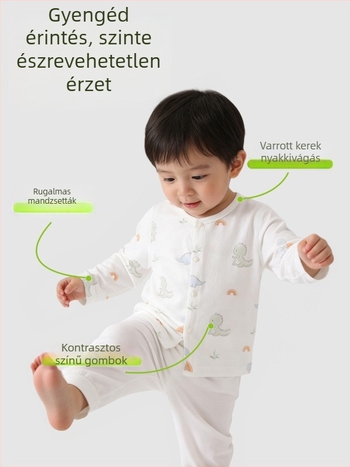 Modal anyagú, légáteresztő nyári hosszú ujjú gyerek T-shirt, uniszex, 0–3 éveseknek
