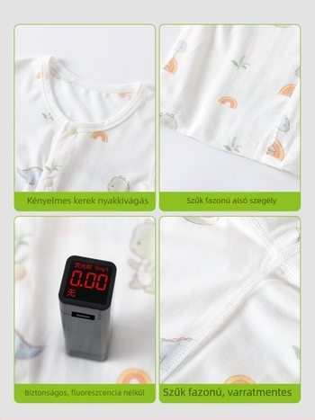 Modal anyagú, légáteresztő nyári hosszú ujjú gyerek T-shirt, uniszex, 0–3 éveseknek