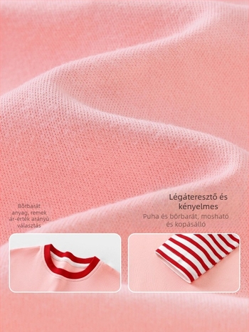Gyerekek hosszú ujjú polo póló, tavasz–ősz, 100% pamut, 100–140 cm