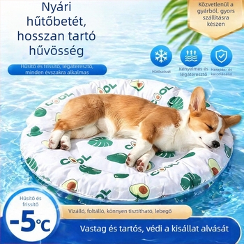 Háziállat hűtő párna – kerek alvópárna macskáknak és kutyáknak nyárra