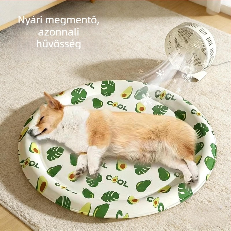 Háziállat hűtő párna – kerek alvópárna macskáknak és kutyáknak nyárra