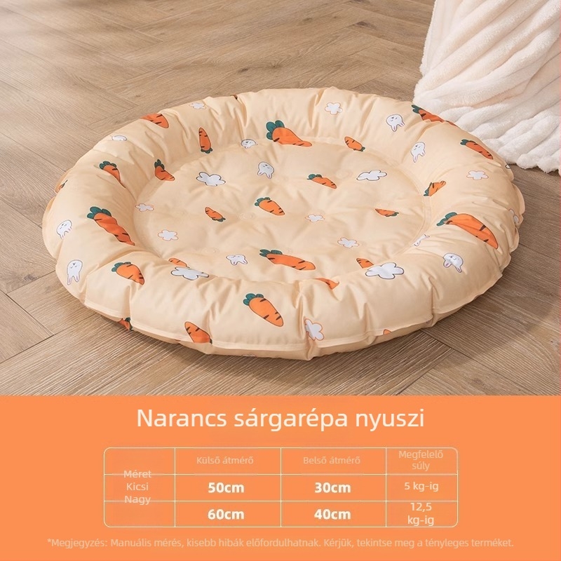 Háziállat hűtő párna – kerek alvópárna macskáknak és kutyáknak nyárra