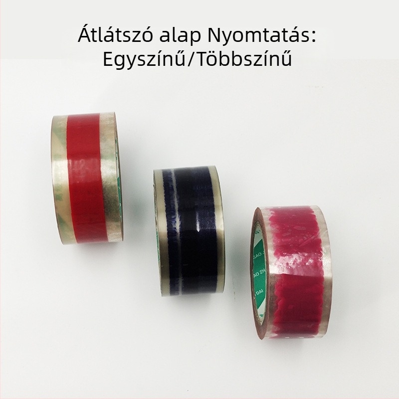 Átlátszó csomagoló szalag személyre szabott logóval, színes nyomtatással és QR-kóddal