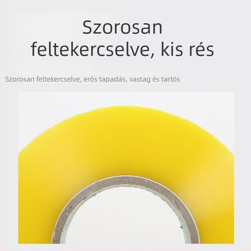 Csomagoló tekercs, nagy, átlátszó bézs, erős ragasztó, a dobozok lezárásához, szélesség 4,35 cm