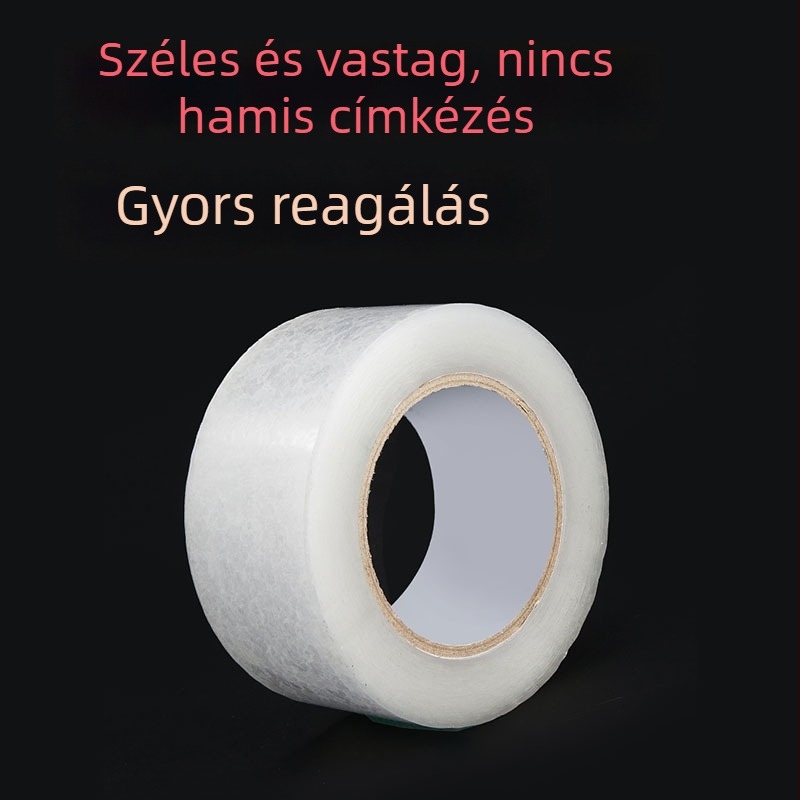 Átlátszó csomagoló szalag, nagy tekercs, 6 cm széles, kiváló tapadással a dobozok zárásához