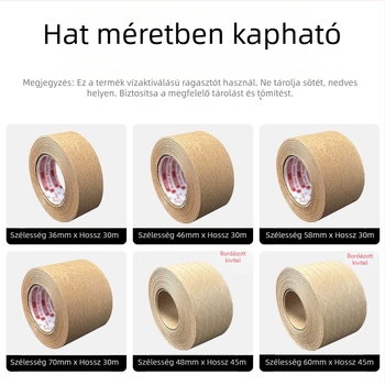 Vizesen aktivált kraft papír szalag, nagy viszkozitású, keretezéshez, kínai festményekhez és akvarellhez, írható