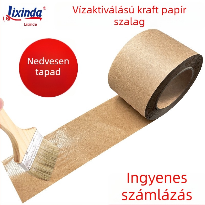Vizesen aktivált kraft papír szalag, nagy viszkozitású, keretezéshez, kínai festményekhez és akvarellhez, írható