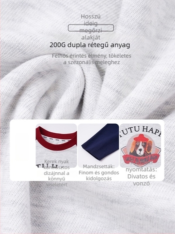 Tutu Little Elephant lányoknak hosszú ujjú felső, 2026 tavasz, rajzfilmszerű mintázat, raglán ujjú top