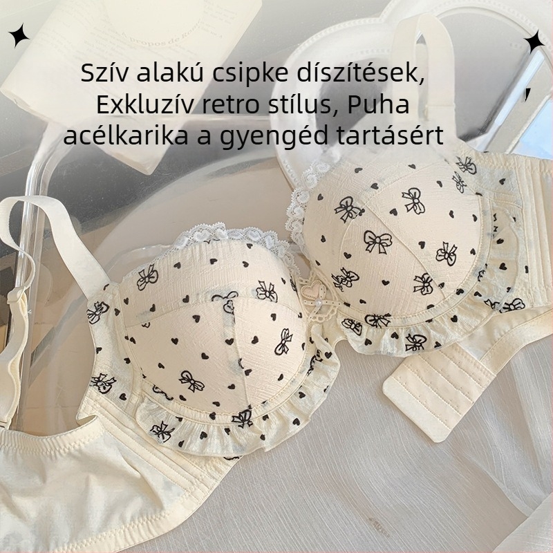 Plusz méretű női csipkés melltartó nagy keblekhez, puha merevítővel, vékony, varrás nélküli