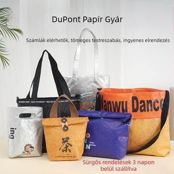 Dupont Kraft papírtáska egyedi logóval, váll- és crossbody stílusú