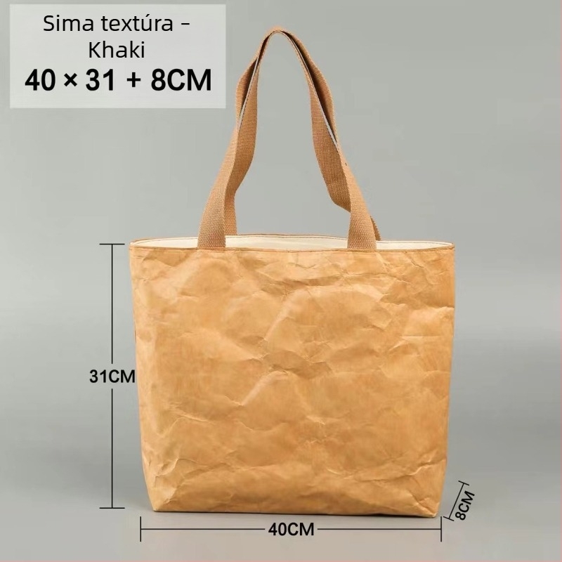 Dupont Kraft papírtáska egyedi logóval, váll- és crossbody stílusú