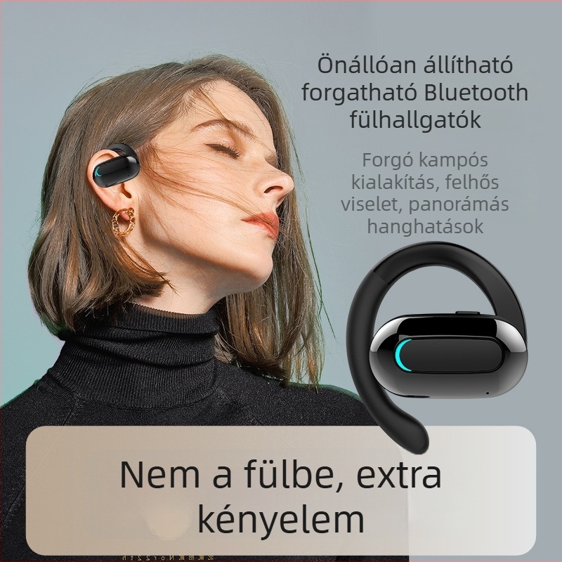 F9 Bluetooth fülhallgatók, forgatható fülhurok, vezeték nélküli, nyitott fülű sportfülhallgatók, hosszú üzemidő