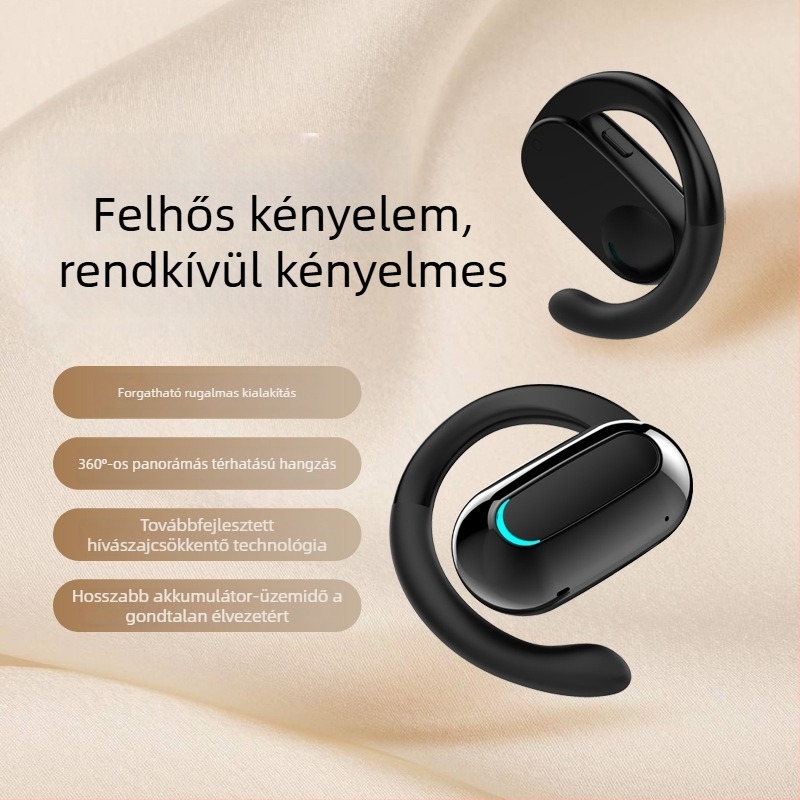 F9 Bluetooth fülhallgatók, forgatható fülhurok, vezeték nélküli, nyitott fülű sportfülhallgatók, hosszú üzemidő
