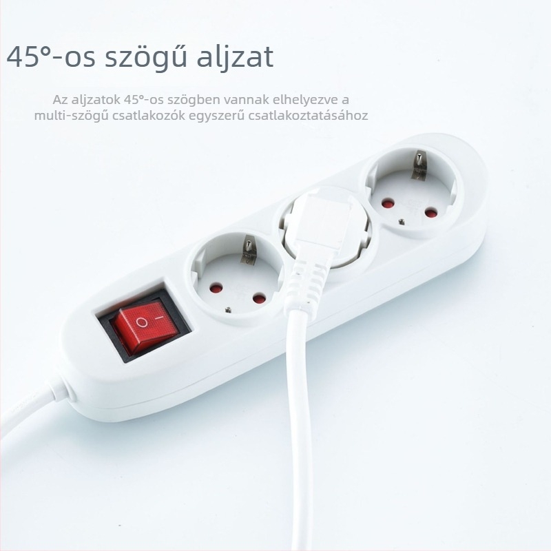 CE európai szabványú beltéri és kültéri hosszabbító gyermekvédő fedéllel, 3/6 aljzattal