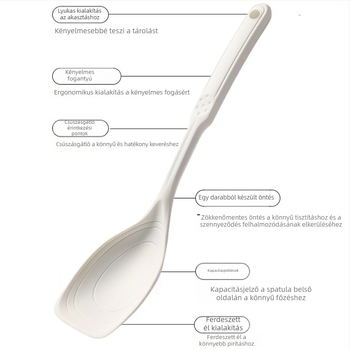 Szilikon konyhai eszközök készlet: magas hőmérsékletnek ellenálló spatulák, nem tapadó serpenyő-spatula, leveskanál, szűrő, élelmiszer-minőségű szilikon