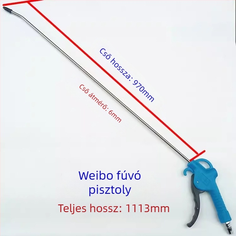Weibo porfúvó pisztoly, magasnyomású pneumatikus poreltávolító, kinyúló rúd