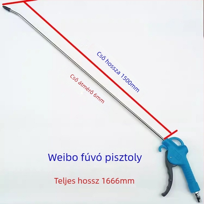Weibo porfúvó pisztoly, magasnyomású pneumatikus poreltávolító, kinyúló rúd