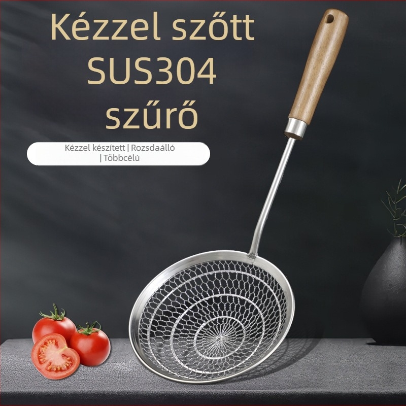 304 rozsdamentes acél, kézzel szövött konyhai szűrő finom hálóval dumplingshoz