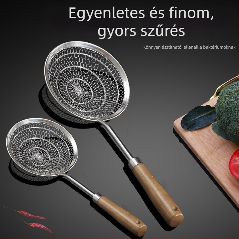 304 rozsdamentes acél, kézzel szövött konyhai szűrő finom hálóval dumplingshoz