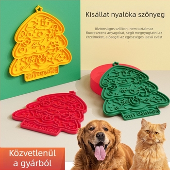 Szilikonból készült lassú etető alátét kutyáknak és macskáknak szívókorongokkal – megakadályozza a fulladást és a kiömlést, edzőtálca