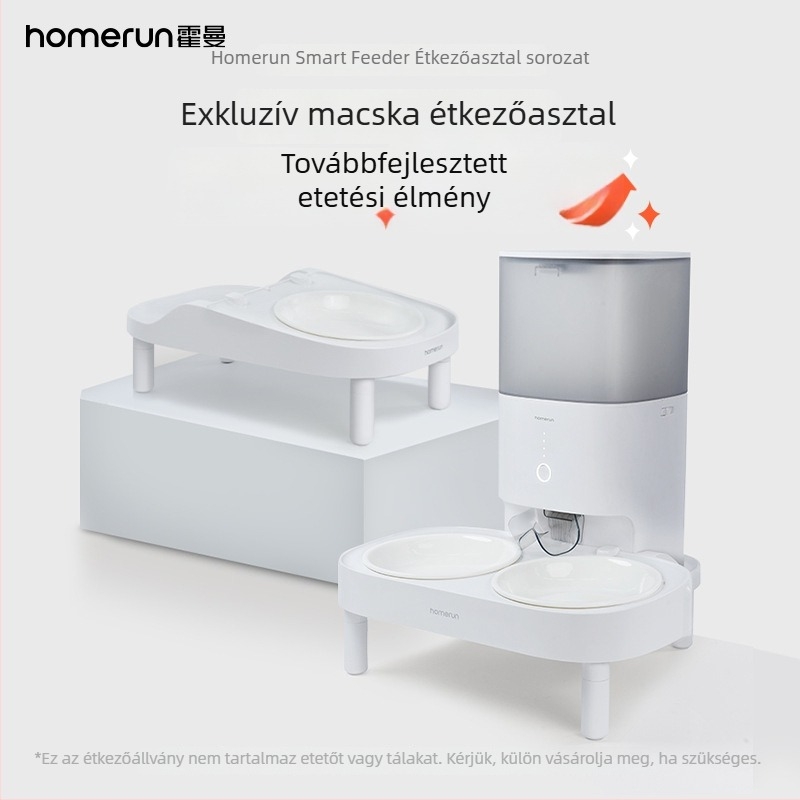 Homan intelligens emelt etetőállvány macskáknak — kompatibilis Real automata etetővel, időzített és adagolt etetés.
